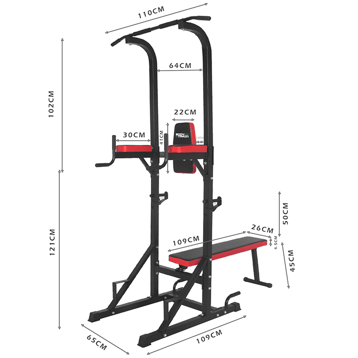 BodyTrain Power Tower and Weight Bench