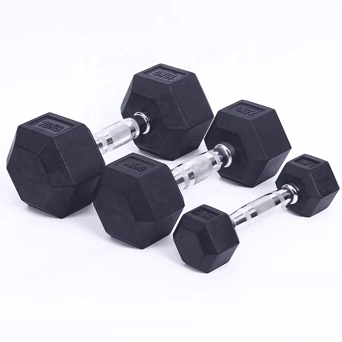 Ironman Rubber Coated Hex 17.5kg Dumbbell