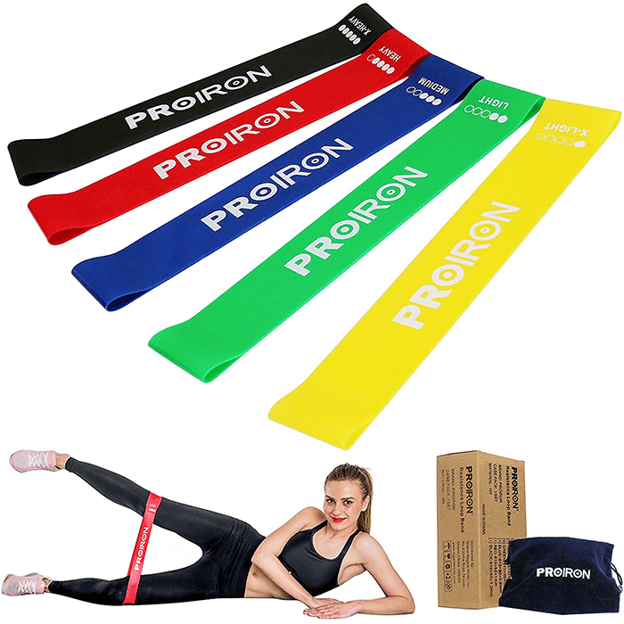PROIRON Resistance Loop Band Set - 5 Exercise Bands 