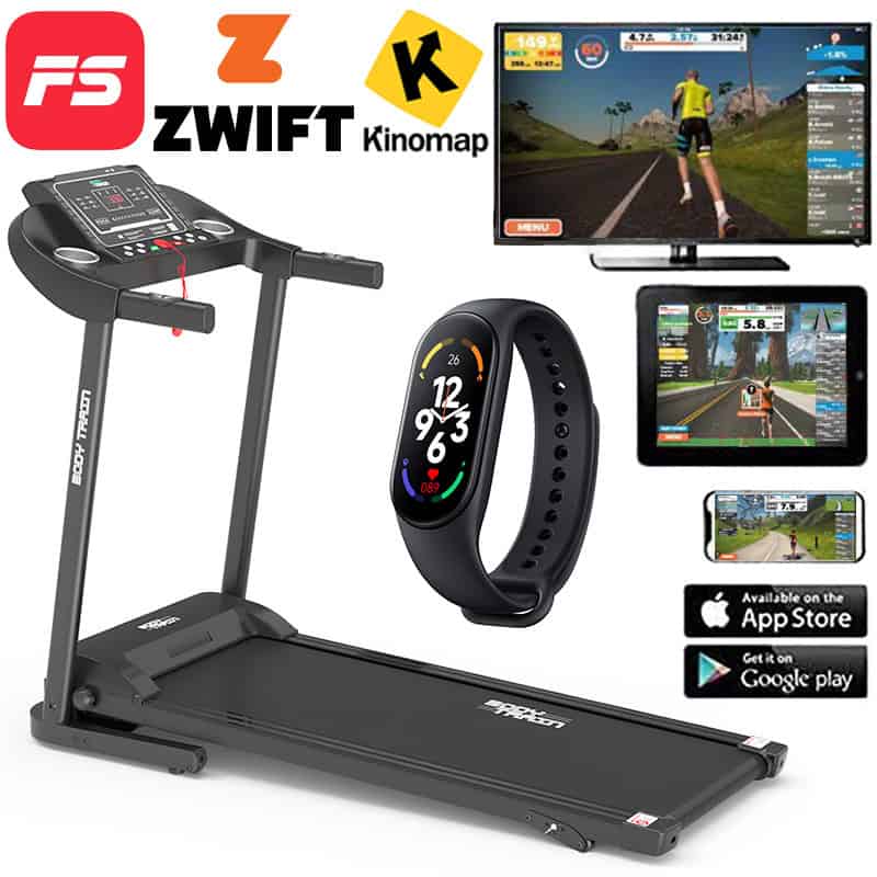BodyTrain S105 Motorised Folding Bluetooth Treadmill