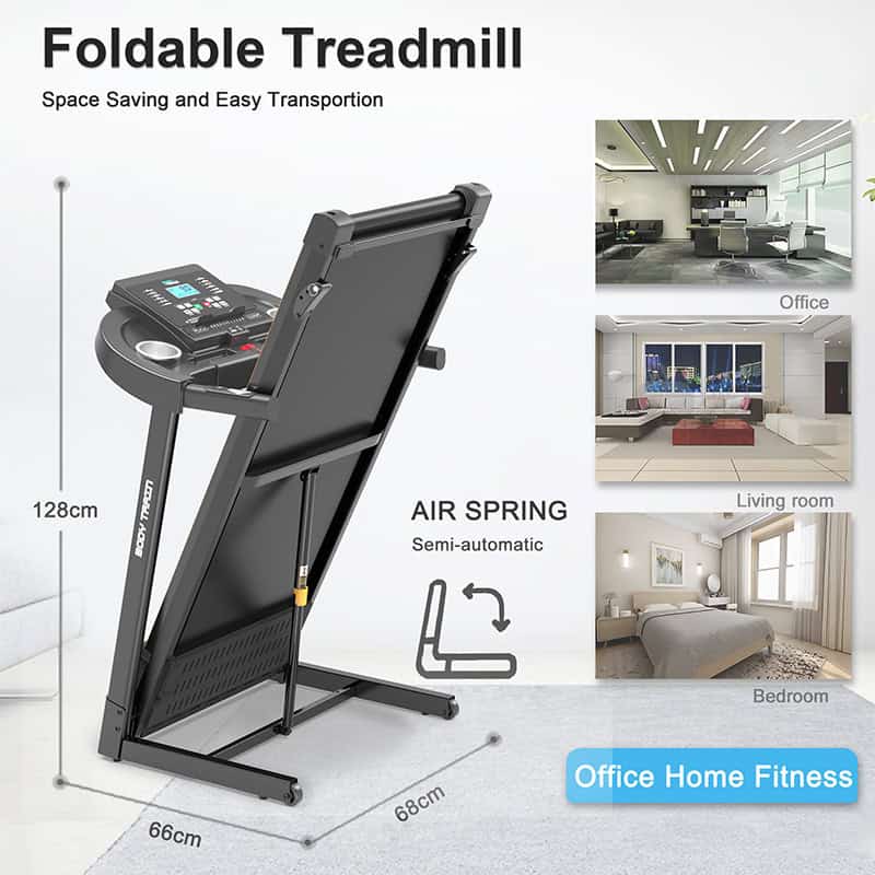 BodyTrain S600 Motorised Folding Bluetooth Treadmill