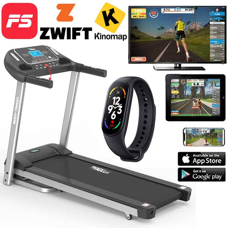 BodyTrain S8 Motorised Folding Bluetooth Treadmill