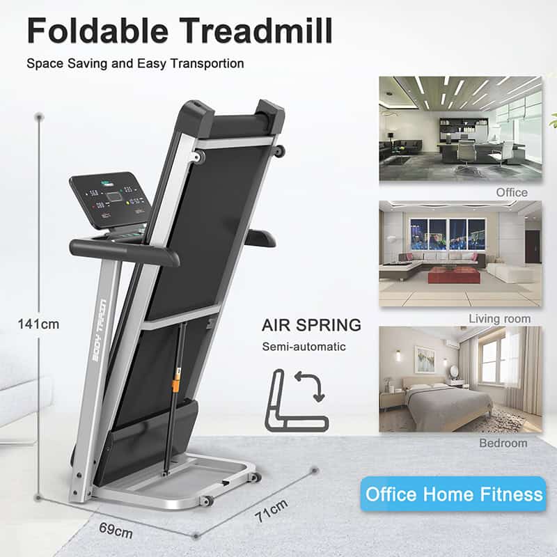 BodyTrain S9C Motorised Folding Bluetooth Treadmill