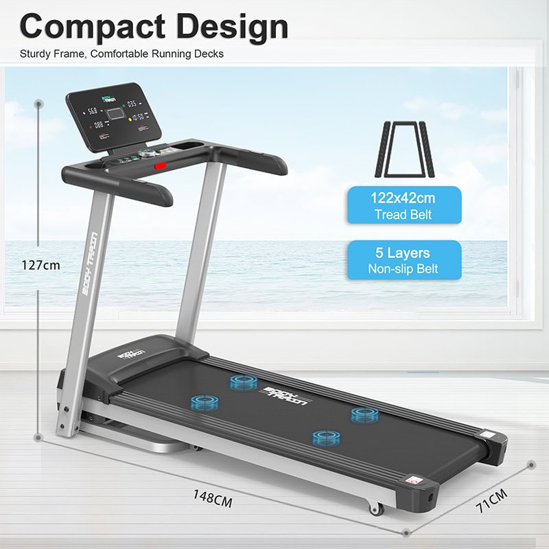 BodyTrain S9C Motorised Folding Bluetooth Treadmill