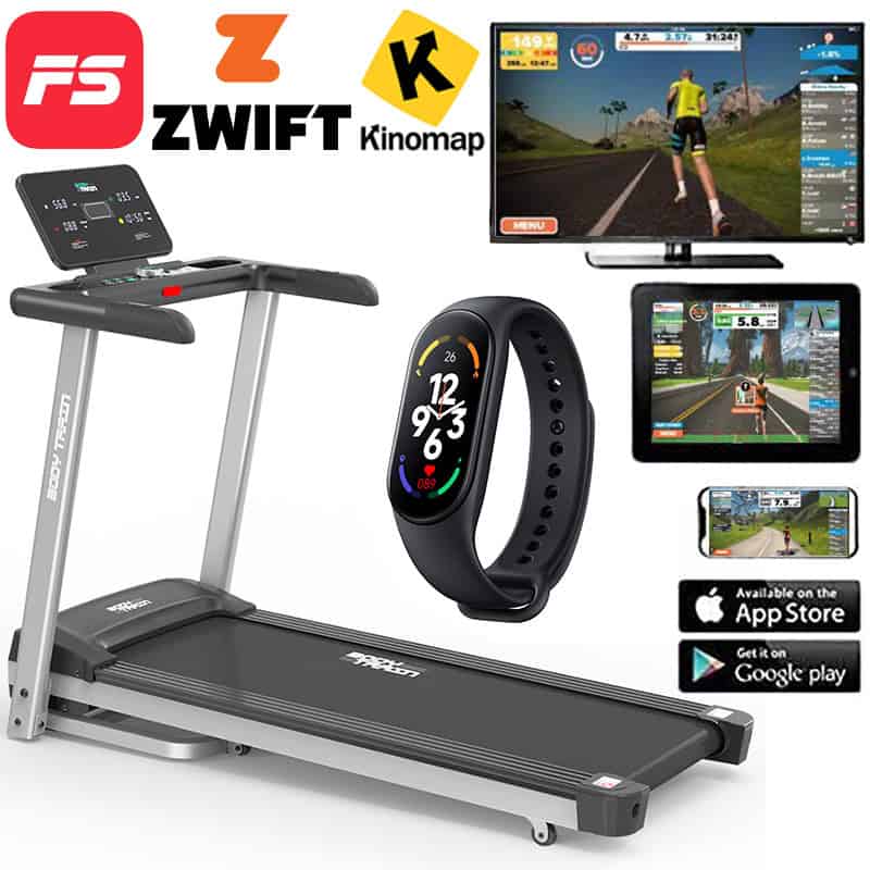 BodyTrain S9C Motorised Folding Bluetooth Treadmill