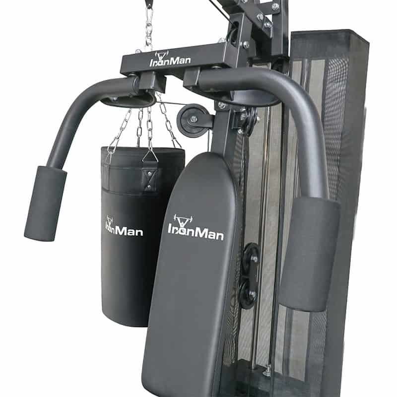 IronMan 3 Station Boxing Deluxe Home Multi Gym with 55kg Weight Stack