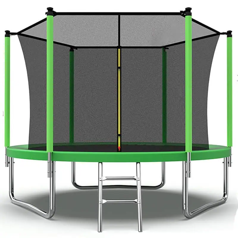 Velocity 8ft Trampoline with Safety Enclosure and Ladder - Image 14