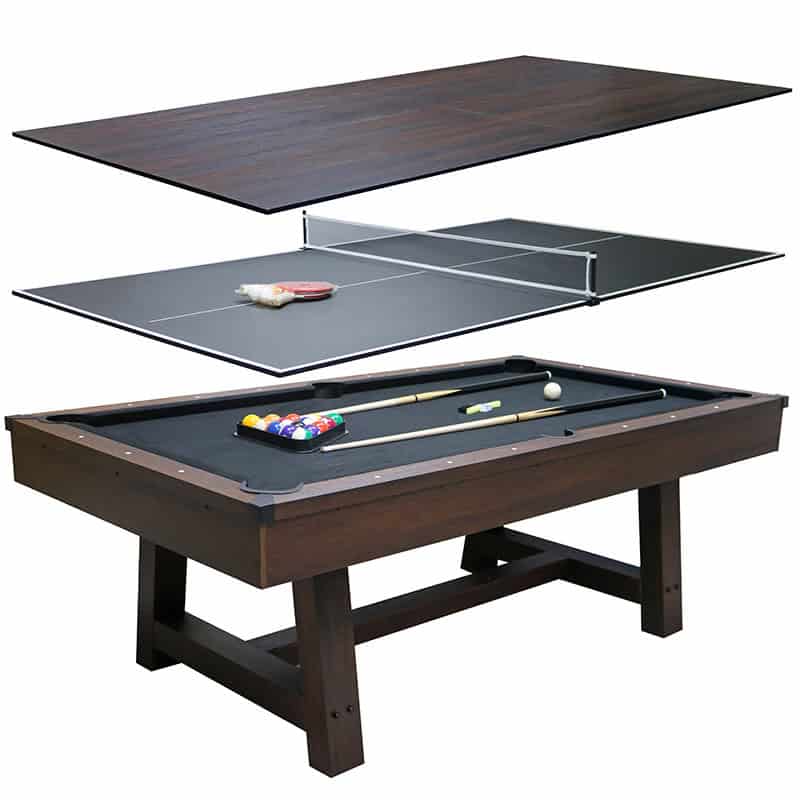 Deluxe 7ft Pool Table with Dinning Top and Table Tennis