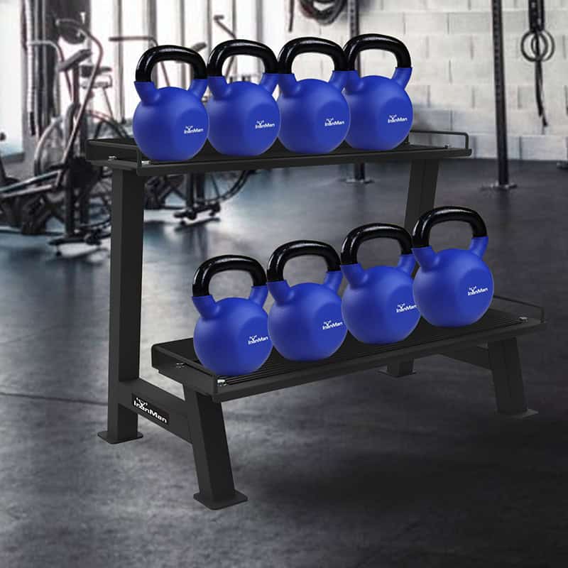 IronMan Two-Tier Kettlebell Storage Rack