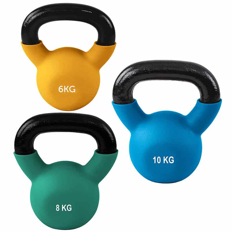 Ironman Cast Iron Coated Kettlebell Set (6kg 8kg 10kg)