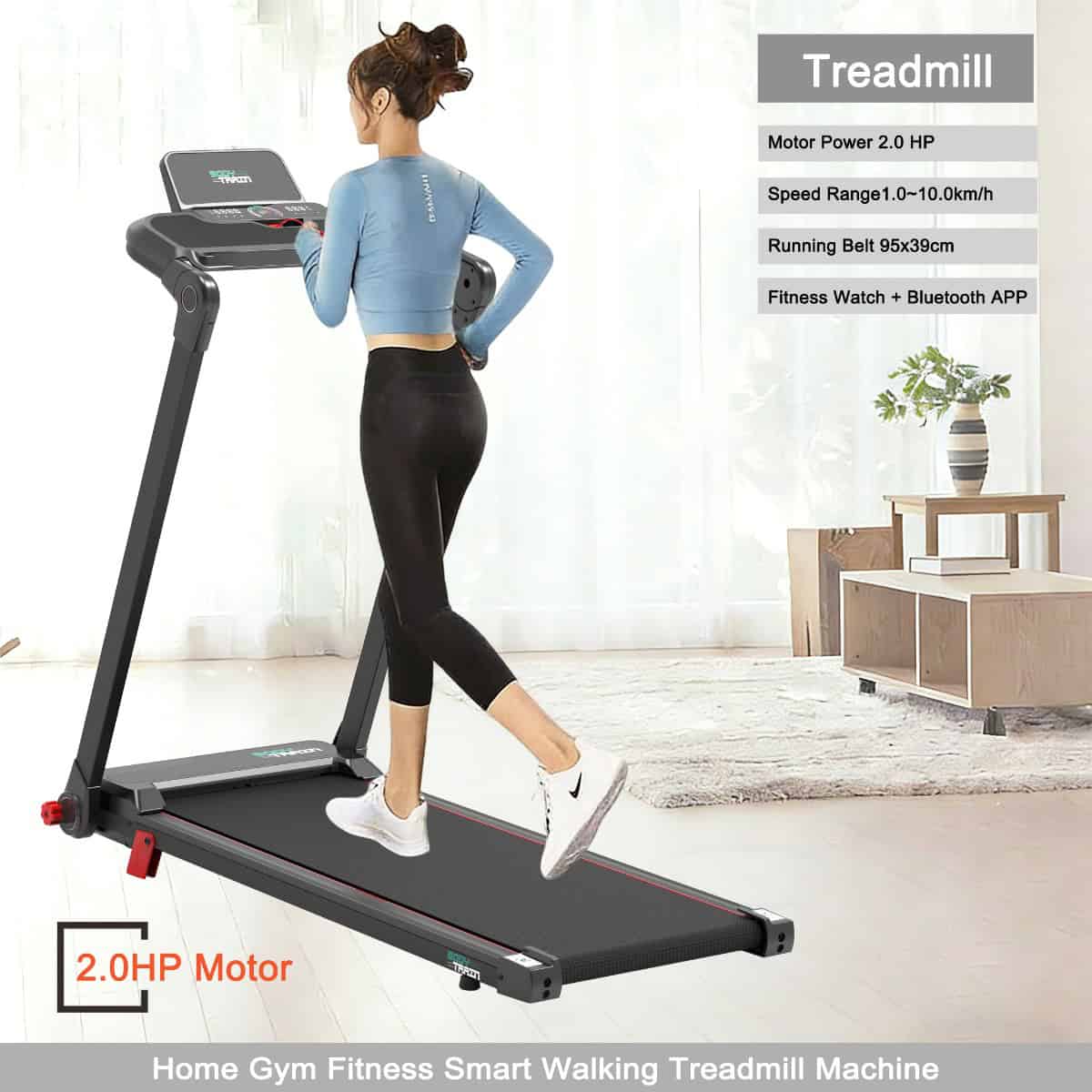 BodyTrain T-120 Motorised Folding Bluetooth Treadmill