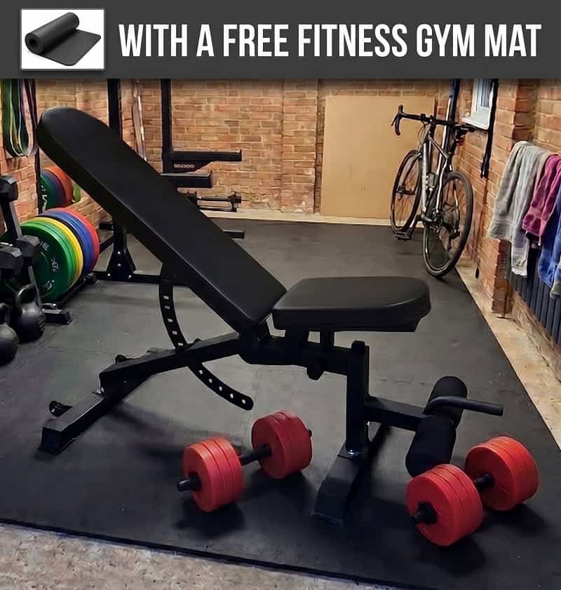 Ironman Professional Weight Training Bench & 32kg Dumbbell Set