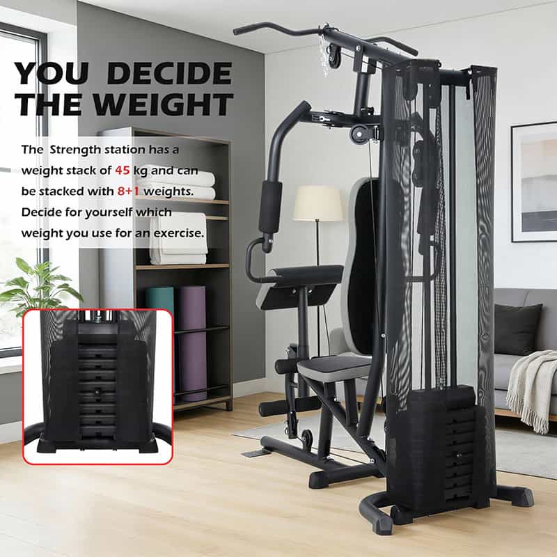BodyTrain ES-422 Single Station Home Multi Gym 45kg Weight Stack