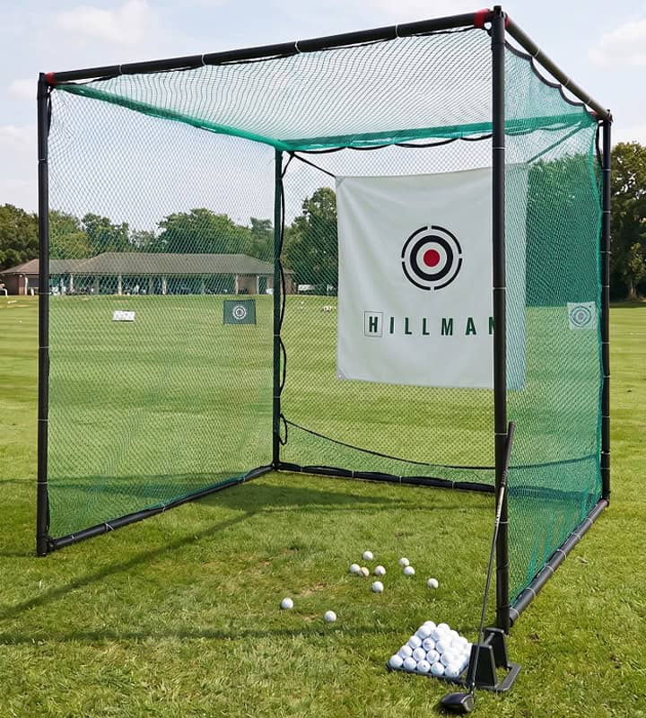 Hillman 3m Powder Coated Golf Practice Cage & Net with Target