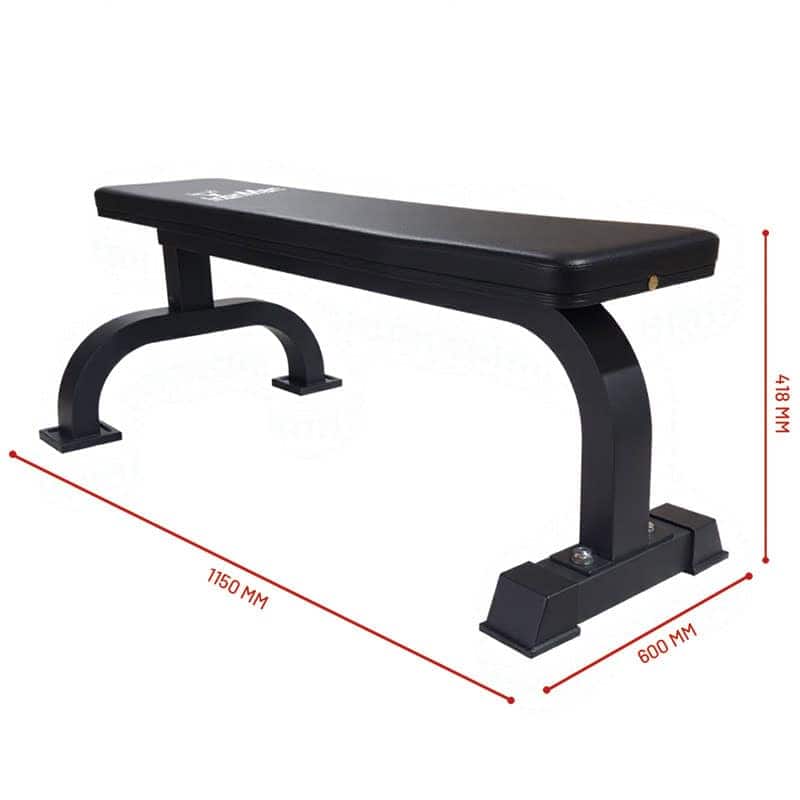 IronMan Flat Weight Training Bench & 30kg Pump Barbell Set - Image 10