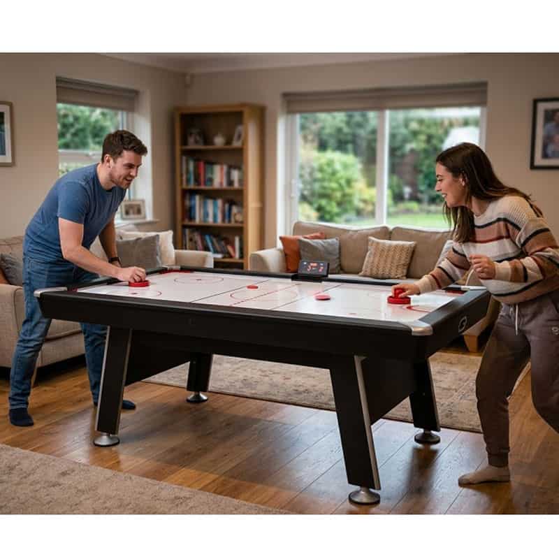Air League 7ft Air Hockey Table with Electronic LED Scorer