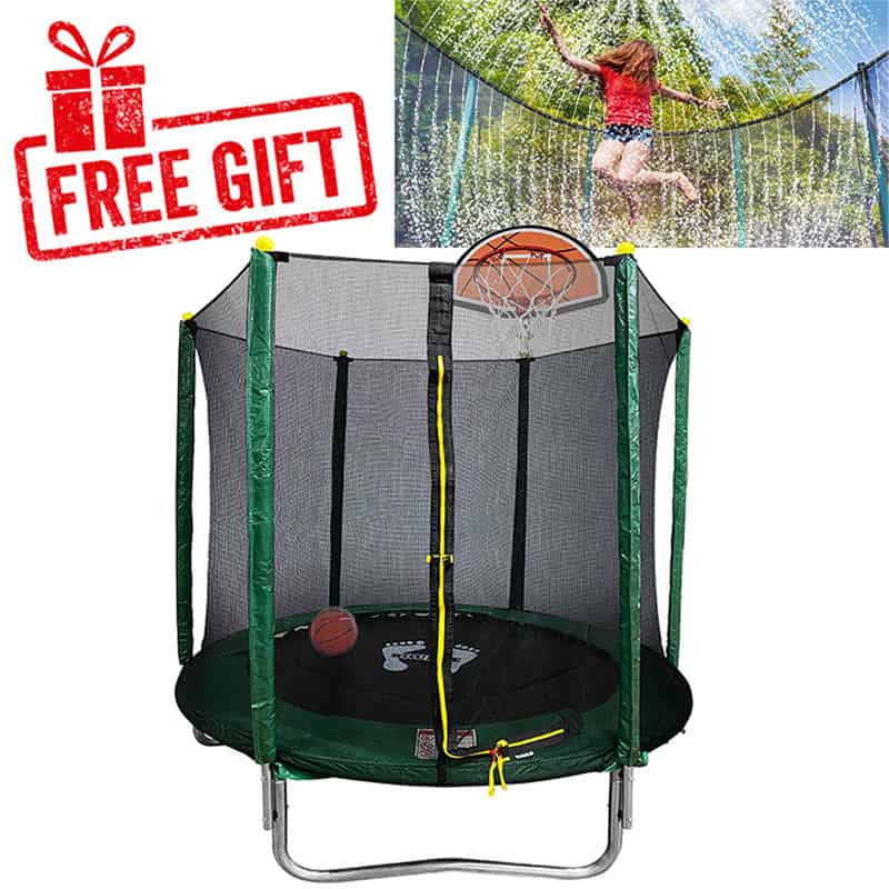 Velocity 6ft Trampoline with Safety Enclosure - Free Basketball - Image 8