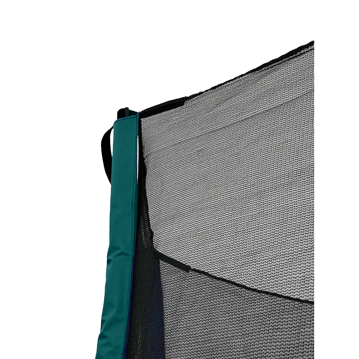 8x12ft Green Powder Coated Rectangular Trampoline With Safety Enclosure