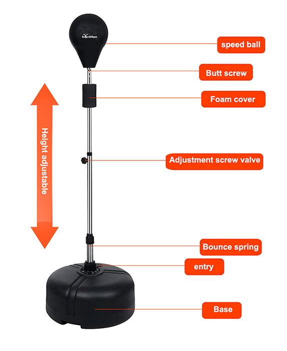 IronMan Adjustable Free Standing Punch Speedball