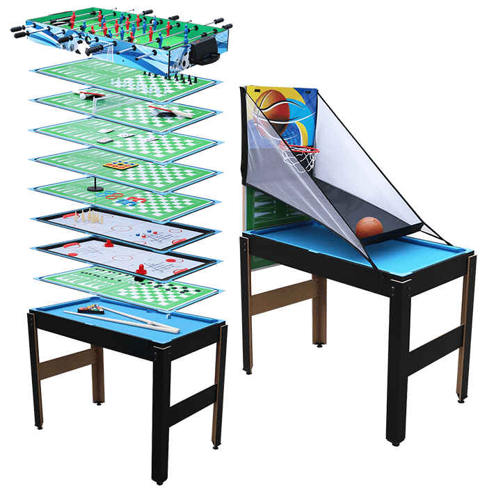 Walker & Simpson 14 in 1 Multi Games Table with Pool Table Football & Table Tennis - Image 2