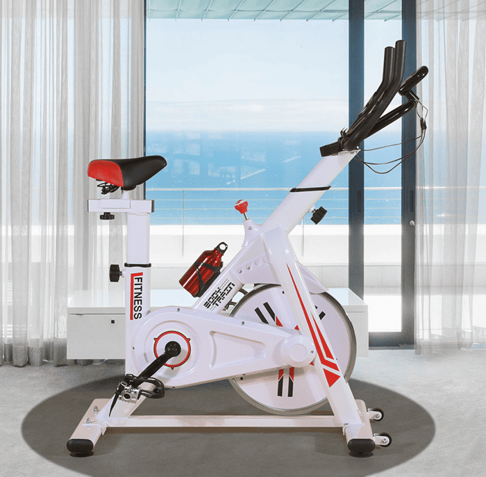 BodyTrain ES-7021 Racing Studio Style Exercise Bike White - Image 9