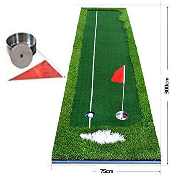Hilllman PGM Golf Artificial Turf Two Hole Putting Green