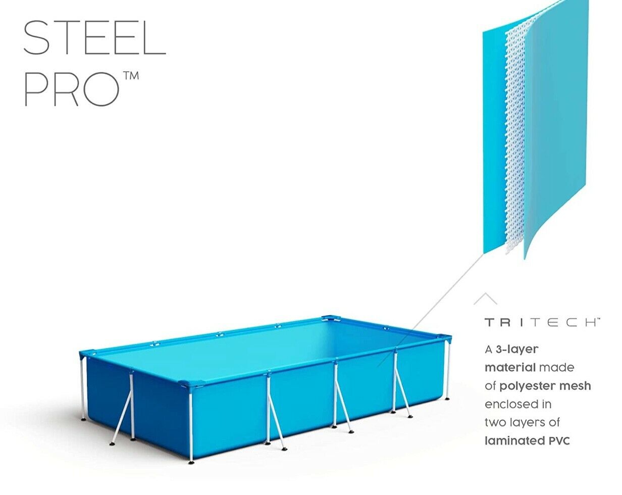 Bestway 7ft 36inch Rectangular Above Ground Steel Pro Swimming Pool