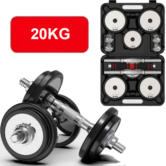 IronMan 20kg Chrome Steel Adjustable Dumbbell Sets