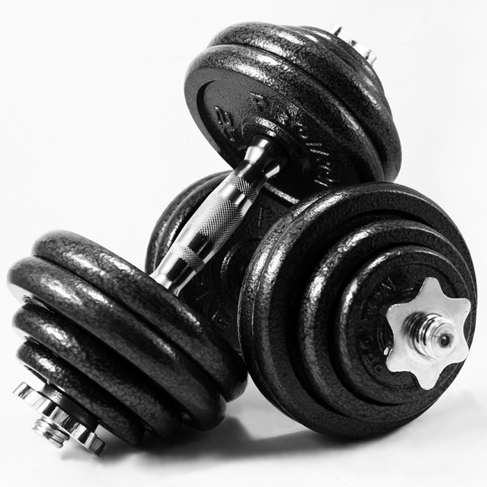 Ironman 30kg Cast Iron Dumbbell And Barbell Set