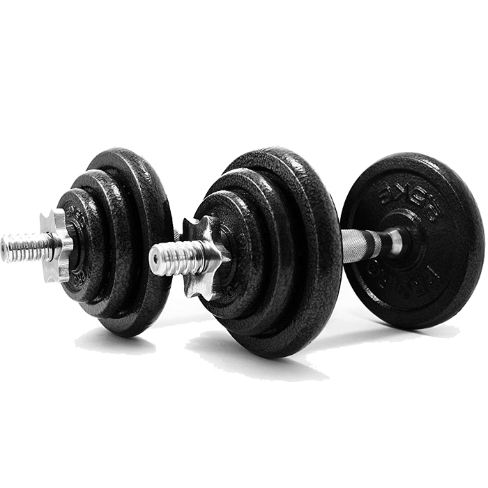 Ironman 30kg Cast Iron Dumbbell And Barbell Set