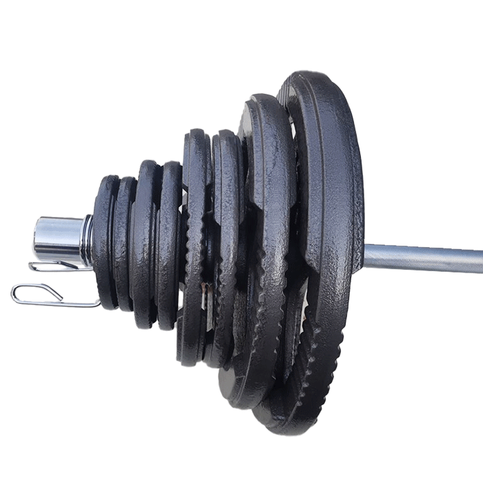 Ironman 100kg Olympic Tri-grip Weight Set with 72" Olympic Weight Bar