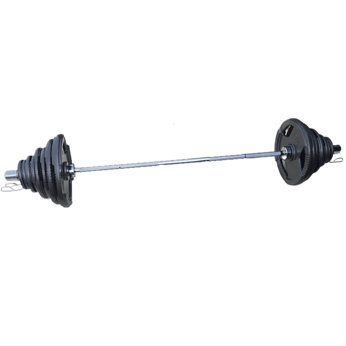 Ironman 100kg Olympic Tri-grip Weight Set with 72" Olympic Weight Bar