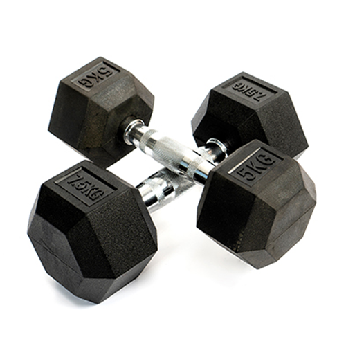 Ironman Rubber Coated Hex 12.5kg Dumbbell Pair - Image 6