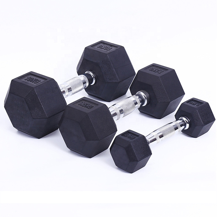 Ironman Rubber Coated Hex 17.5kg Dumbbell
