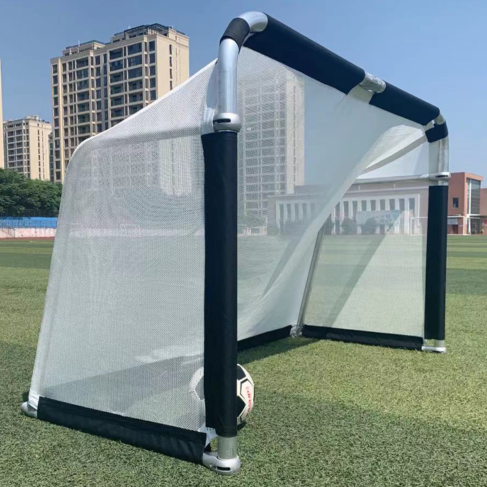 Hillman 4ft x 2.5ft Aluminium Folding Football Goal -2 Pack