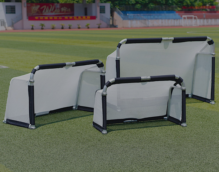 Hillman 4ft x 2.5ft Aluminium Folding Football Goal -2 Pack