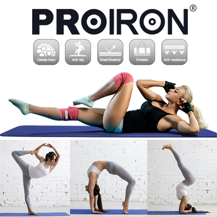 PROIRON 15mm High Density Exercise Mat with Carrying Strap