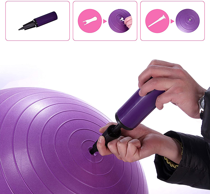 PROIRON 55cm Anti-Burst Purple Swiss Yoga Exercise Ball