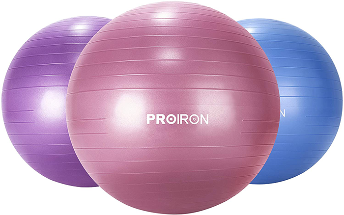 PROIRON 55cm Anti-Burst Red Swiss Yoga Exercise Ball
