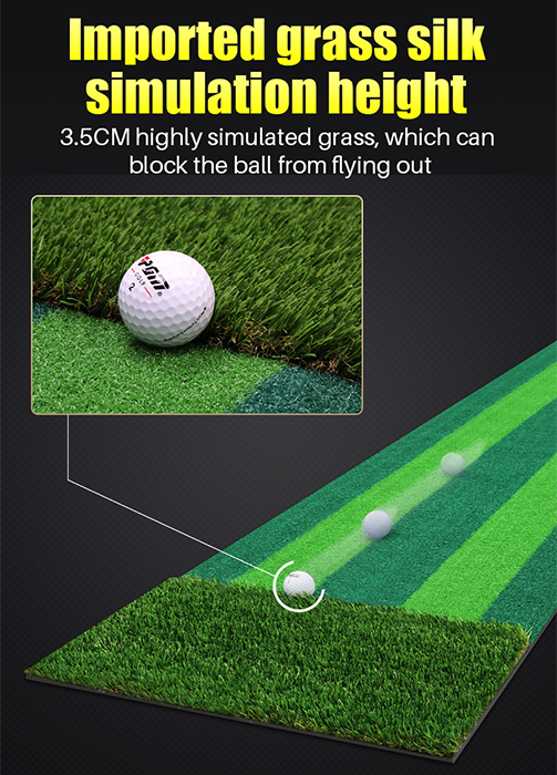 Hilllman PGM Two-Tone Artificial Turf Golf Putting Green with Putting Cup