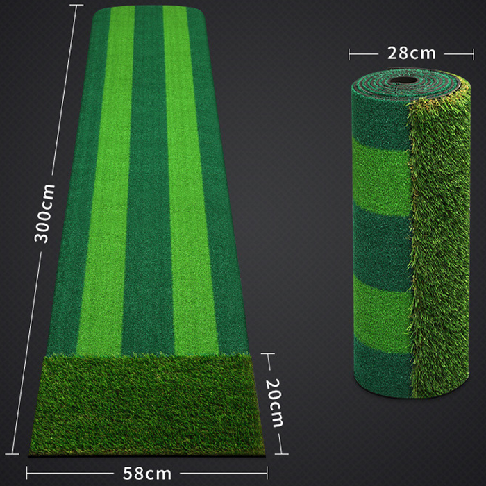 Hilllman PGM Two-Tone Artificial Turf Golf Putting Green with Putting Cup