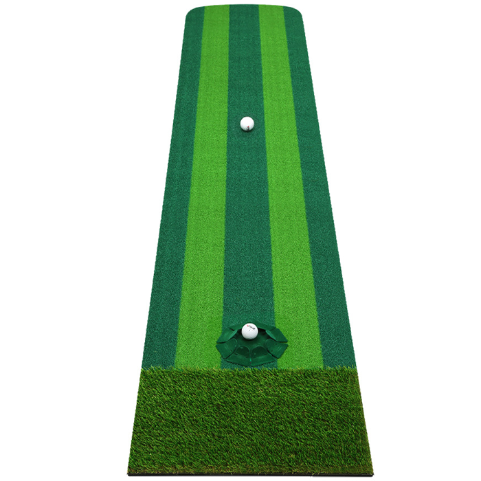 Hilllman PGM Two-Tone Artificial Turf Golf Putting Green with Putting Cup