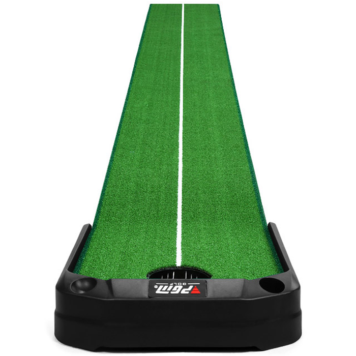 Hillman PGM 3m Golf Putting Trainer Artificial Turf with Electronic Ball Return