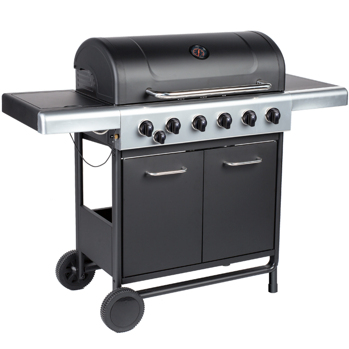 Embermann Prestige 6 Burner Gas Barbecue with Side Burner, Free Heavy-Duty Cover & Deluxe BBQ Tool Set - Image 2