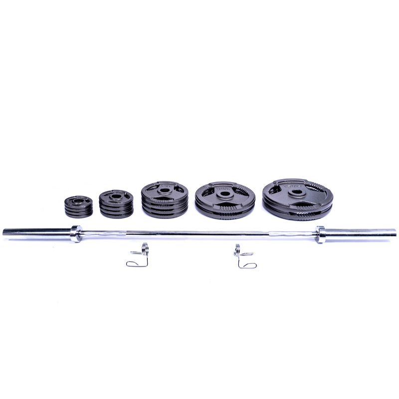 Ironman 100kg Olympic Tri-grip Weight Set with 72" Olympic Weight Bar