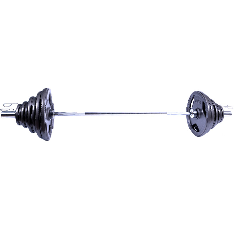 Ironman 100kg Olympic Tri-grip Weight Set with 72" Olympic Weight Bar