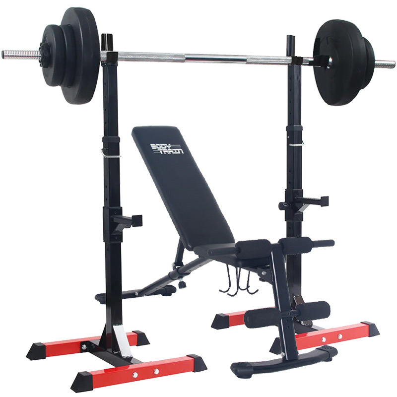 BodyTrain Adjustable Power Squat Rack Barbell Stands - Image 4