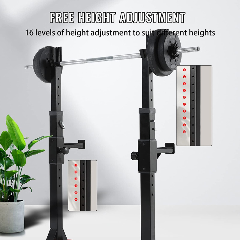 BodyTrain Adjustable Power Squat Rack Barbell Stands - Image 10