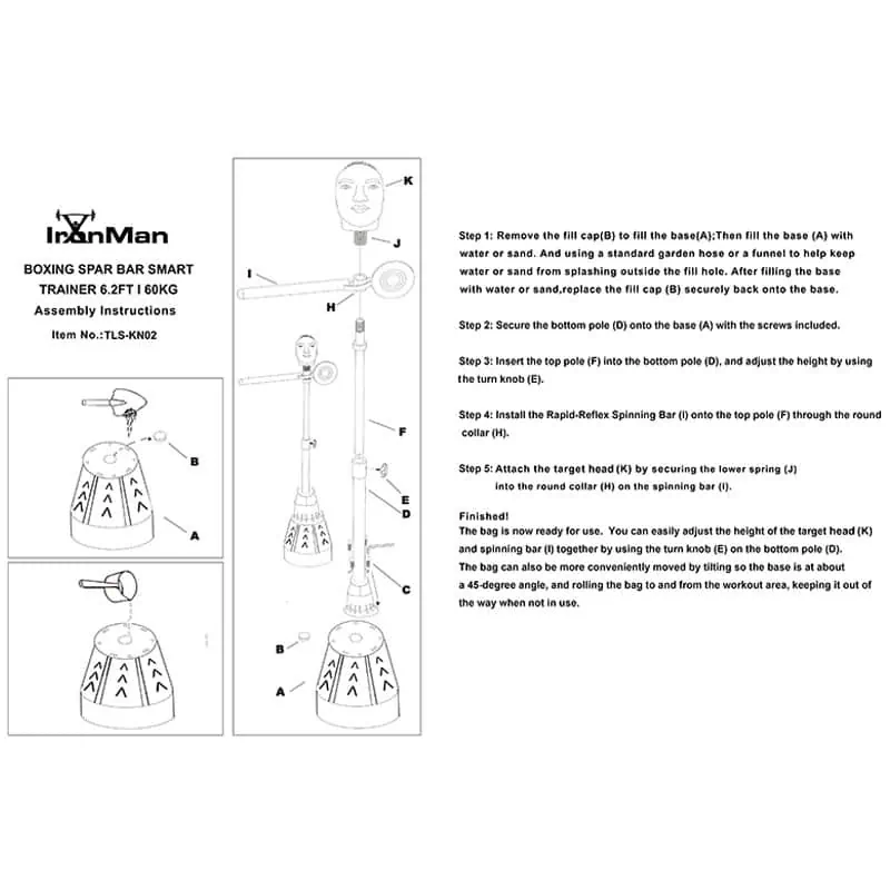 Ironman Boxing Deluxe Smart Reflex Trainer