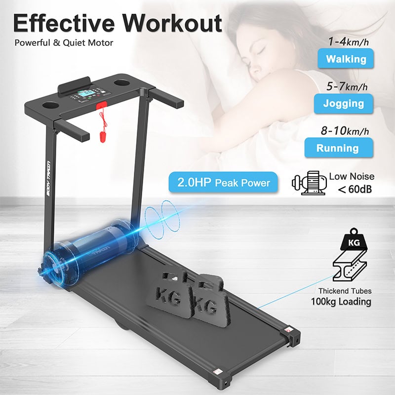 BodyTrain P80G Motorised Folding Bluetooth Treadmill